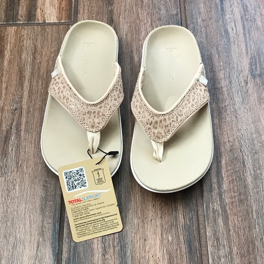 Spenco Women's Beige Leopard Sandals NWT